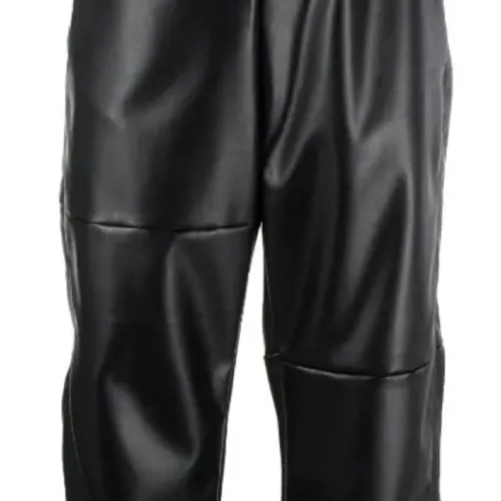 Zara Black Faux Leather women’s Pants size 42/Medium